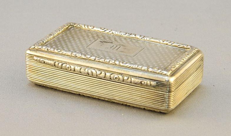 Victorian Silver Snuff Box - Birmingham 1852, 2 3/16". (1 of 6)