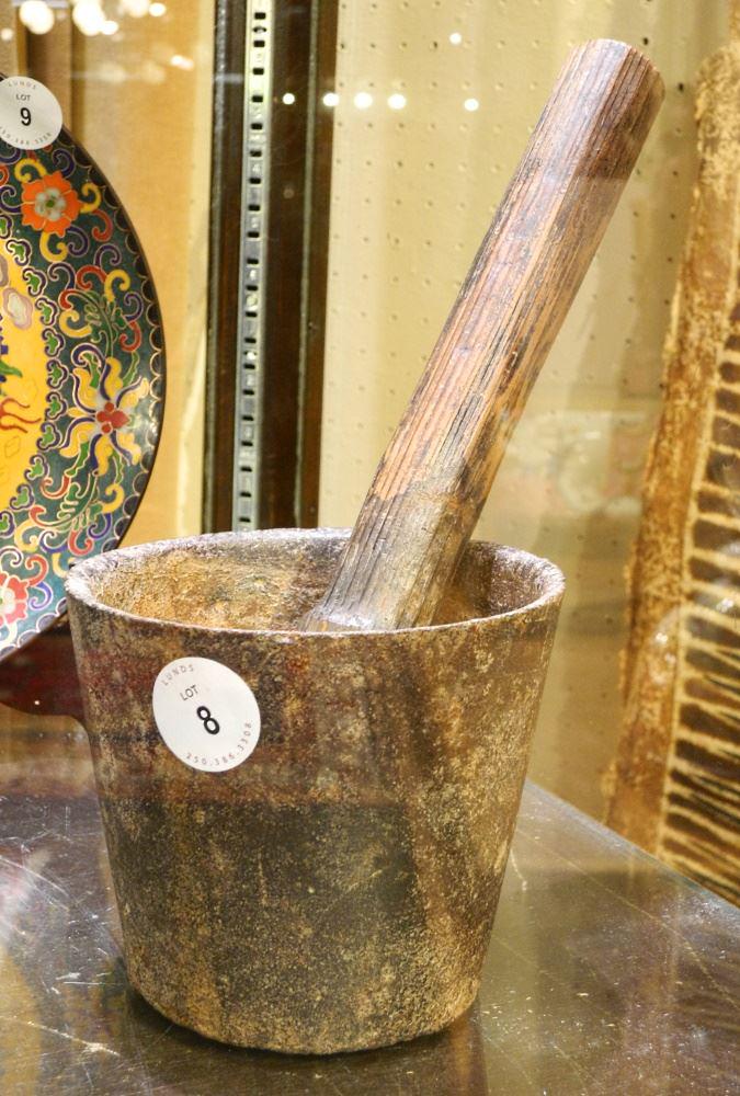 Ancient Style Pestle and Mortar.: Ancient Style Pestle and Mortar.