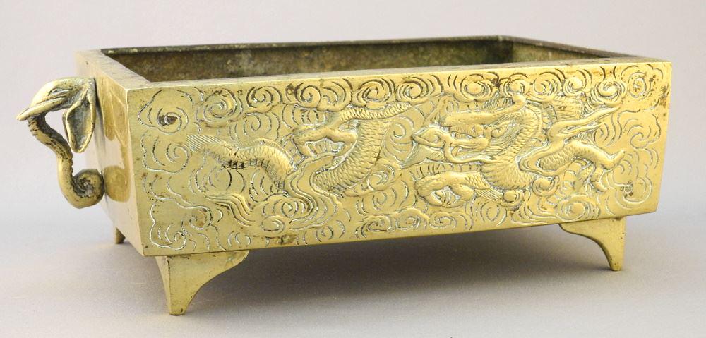 Japanese Bronze Brazier, 10 3/4" Wide. (1 of 3)