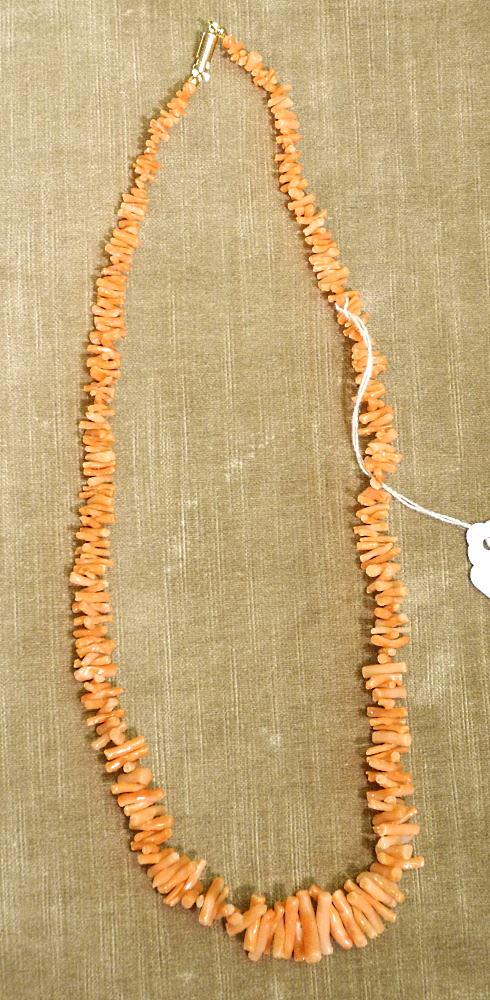 Pink Coral style Necklace (12" Drop) Shell Butterfly & a 10K Charm (1 of 2)