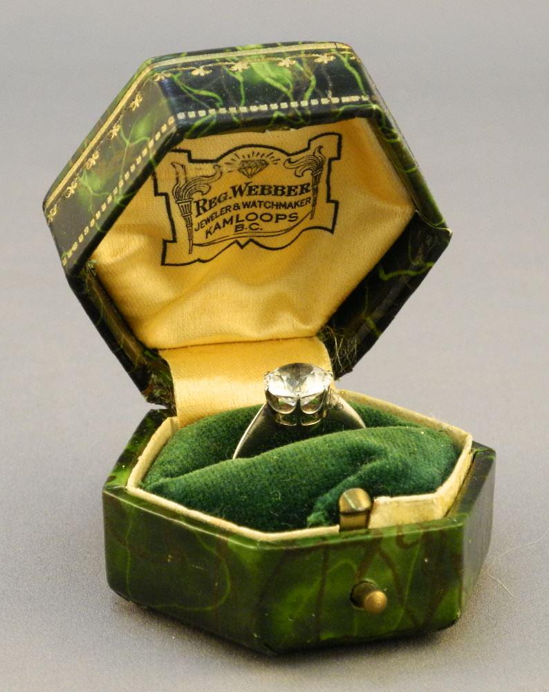 Sterling Silver & Quartz Crystal Ring, Size 5. (1 of 5)