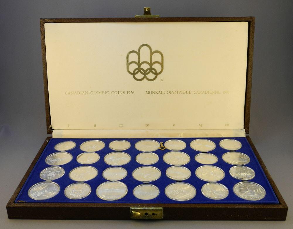 1976 Montreal Olympic Games Silver Coins in Original Box with Papers. (1 of 4)
