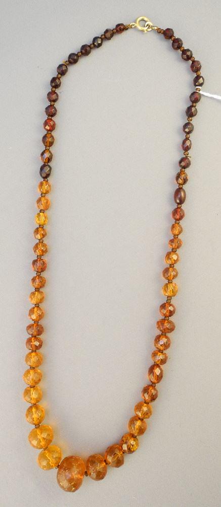 Beaded Amber Necklace, 24 1/2" Length. (1 of 1)