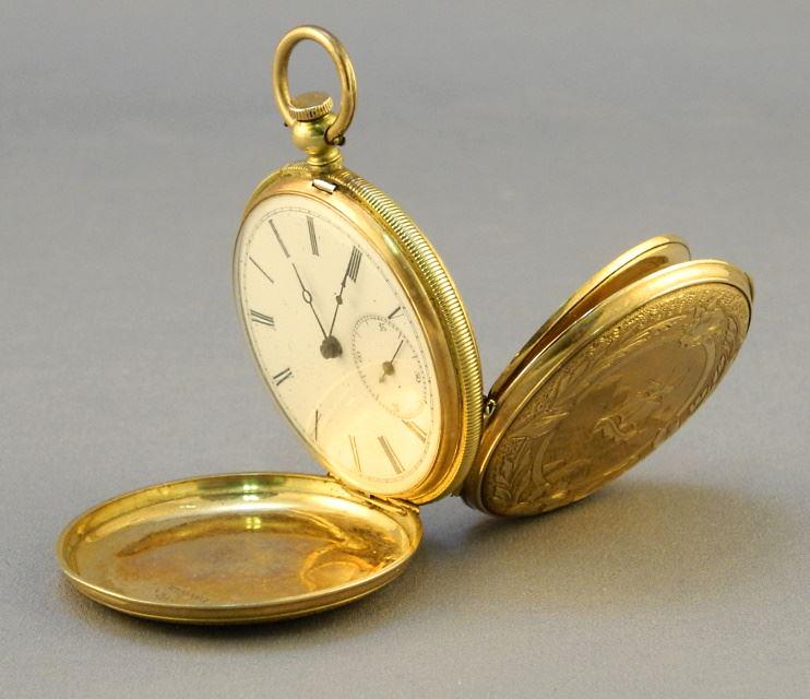 Locle Warranted "Fine Gold" (Unmarked) Pocket Watch, 42 Grams, Inner Cover Noted, As Foun (1 of 6)