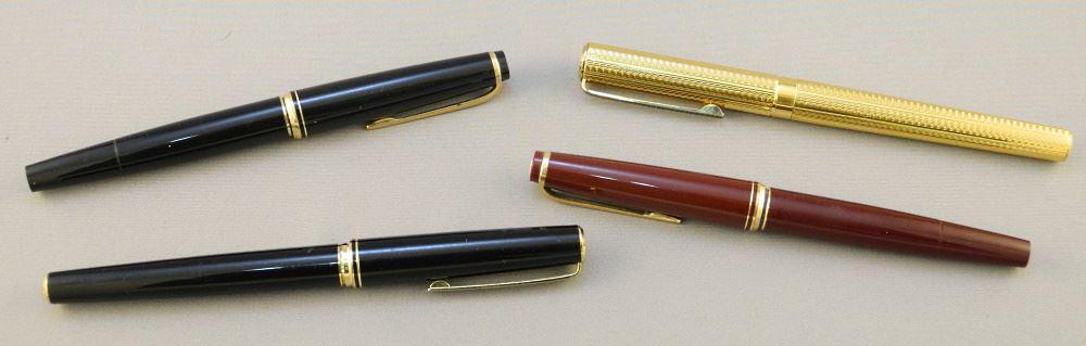 2 Montblanc Fountain Pens & 2 Others, No22 & No22 Red. (1 of 2)