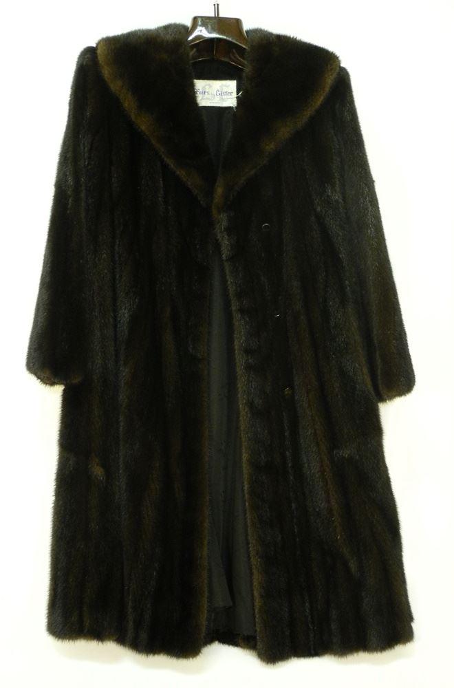 Black Mink Coat By Lister.: Black Mink Coat By Lister.