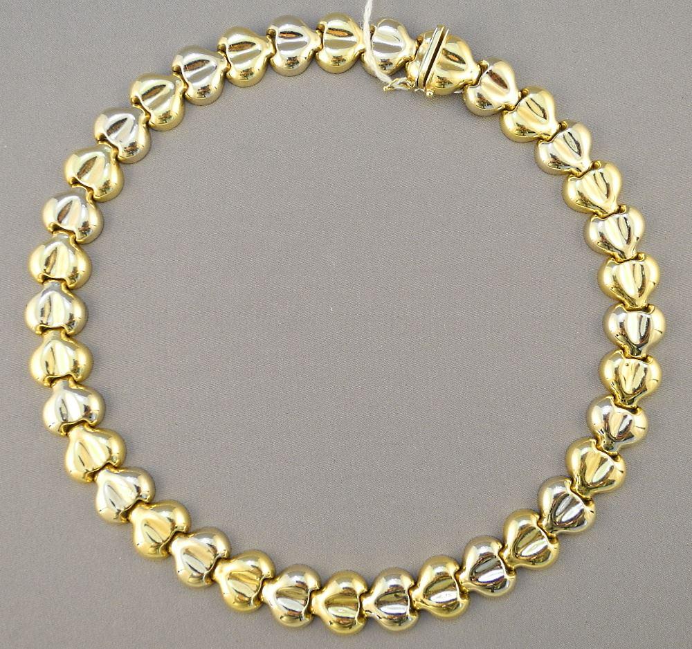 18K (Marked 750) Yellow & White Gold Necklace, 84.67 Grams, 17 1/2". (1 of 3)