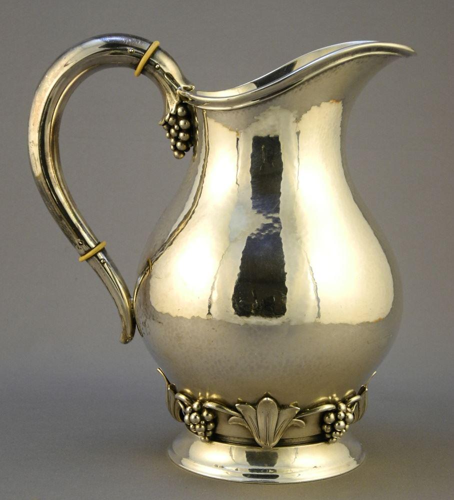 Danish Silver Pitcher Marked SJ 925S 6 5/8" High, 385 Grams,No Export. (1 of 7)