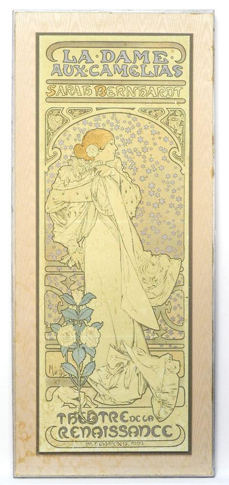 Alphonse Mucha "La Dame Aux Camelias" Poster, Dry Mounted, 22 3/4" x 8 1/4". (1 of 1)