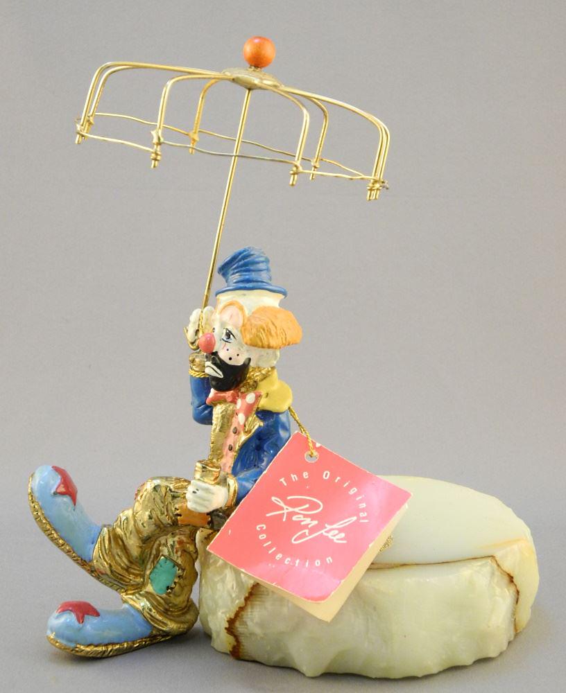Ron Lee Collection Clown Figurine, 7 1/2" High. (1 of 3)