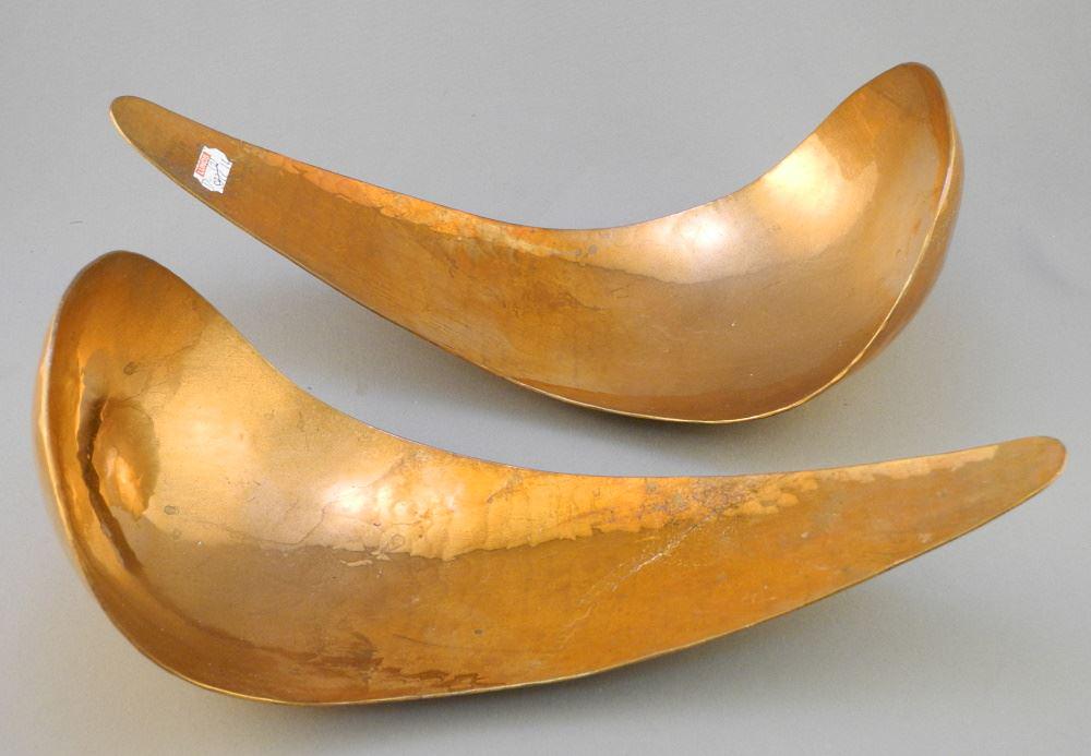 2 Hammered Copper Wall Features, Made in Canada, 11 1/2" High. (1 of 2)