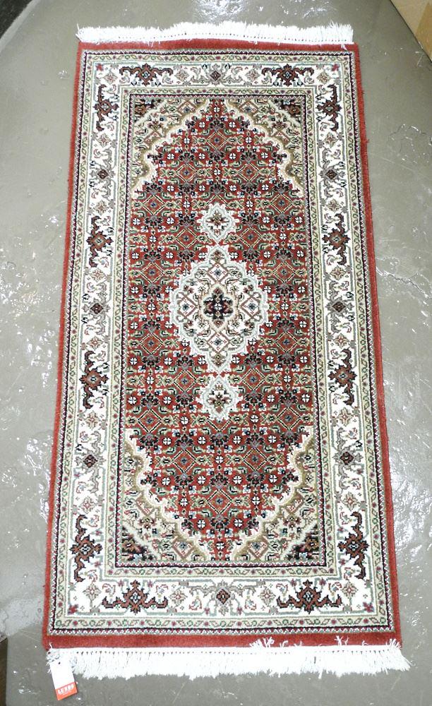 Hand Knotted Persian Mat, 60" x 29". (1 of 1)