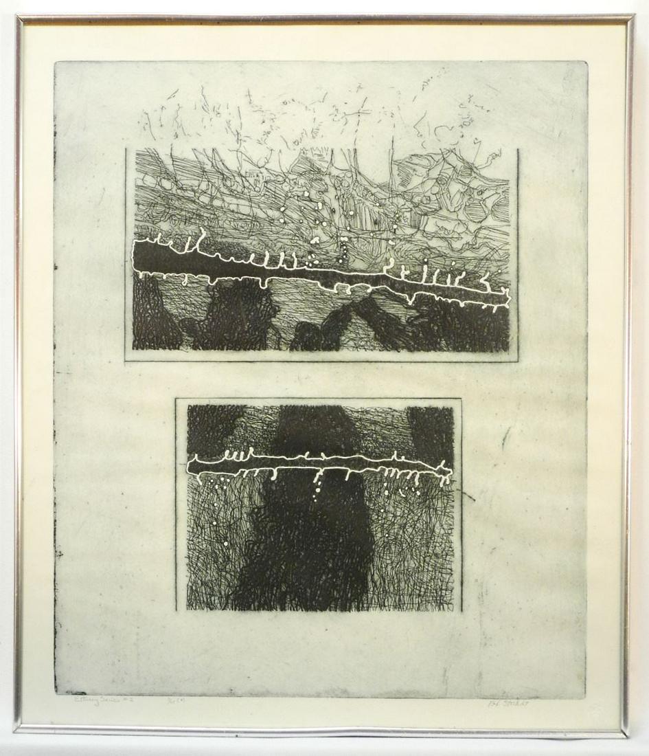 Etching Signed Bob Steele/ 69, 19 1/2" x 16 5/8", "Estuary Series", #3/25 (4). (1 of 2)