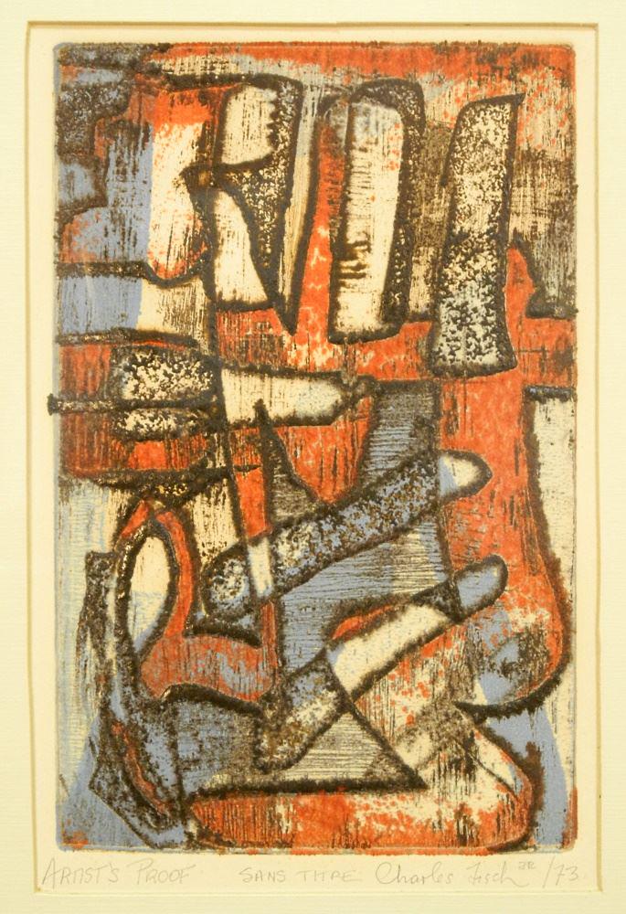 Artist's Proof Colour Print Signed Charles Fisch, 9" x 5 3/4". (1 of 3)