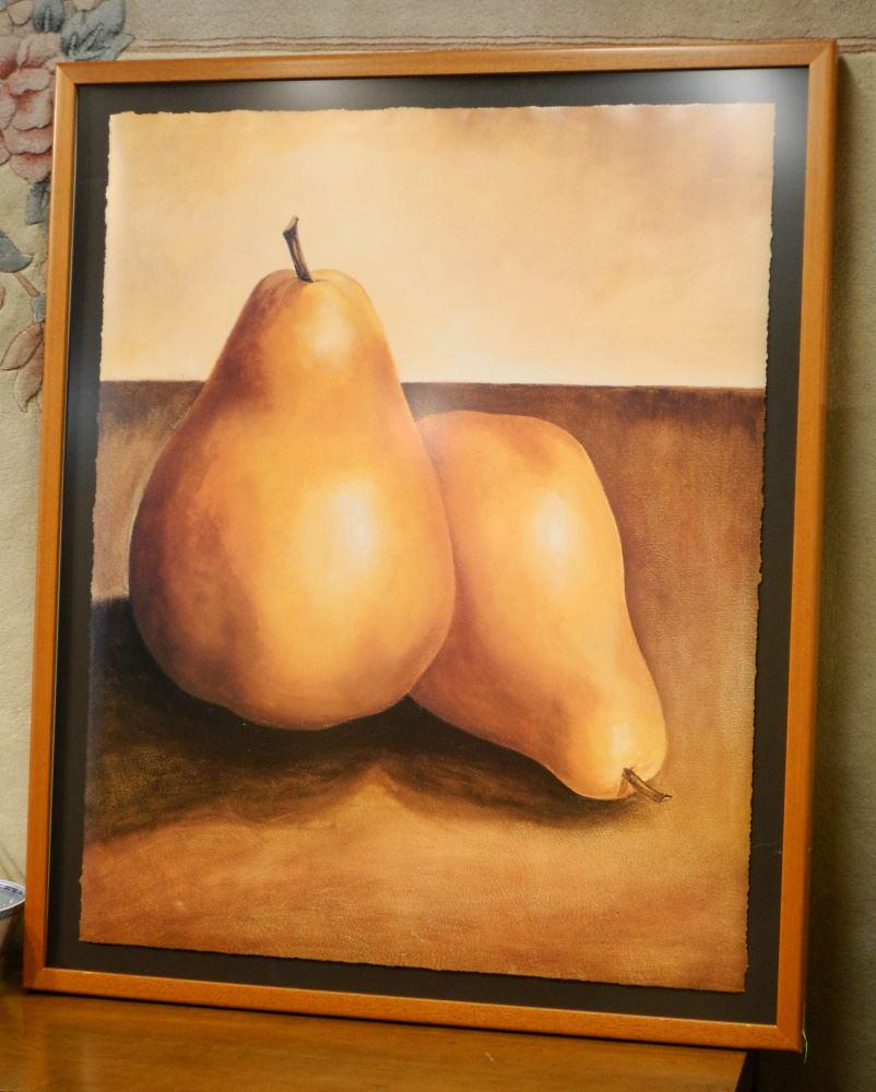 Large framed print of Pears, 40" x 31". (1 of 1)