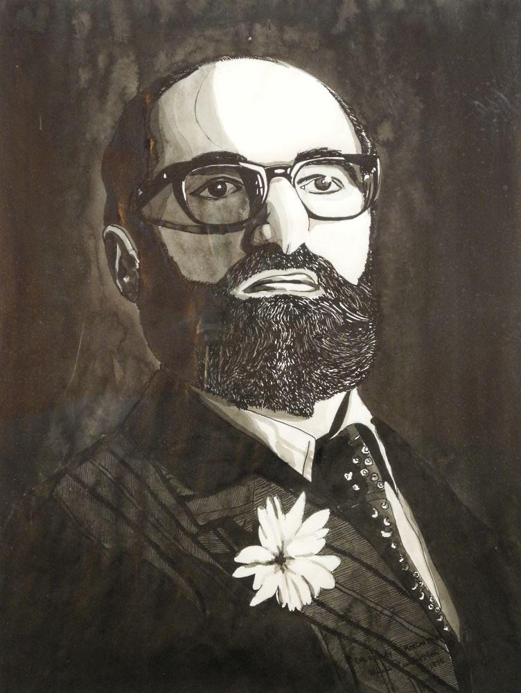 Ink and Watercolour Signed William Featherston, "Dr. Henry Morganthaler 1975" 20 3/4" x 15 1/4". (1 of 3)