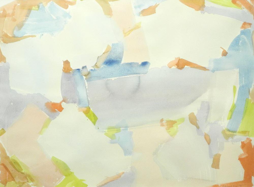 Watercolour Signed Edward Epp, "To A Core" '81 21 1/4"x28 3/4". (1 of 4)