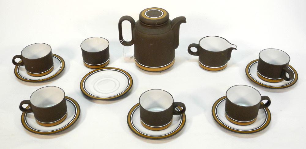 Hornsea Stone Ware Coffee Set, 6 1/2" High. (1 of 4)