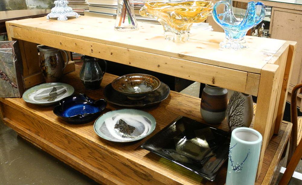 Rustic Pine Bench, 57" Length. (1 of 1)