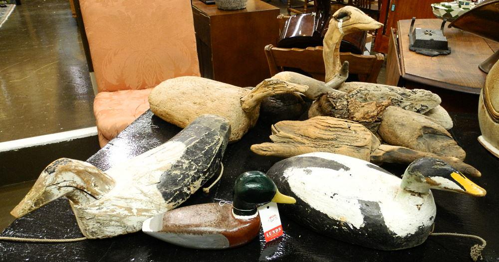 Collection of Folk Art Driftwood & Other Decoys: Collection of Folk Art Driftwood & Other Decoys