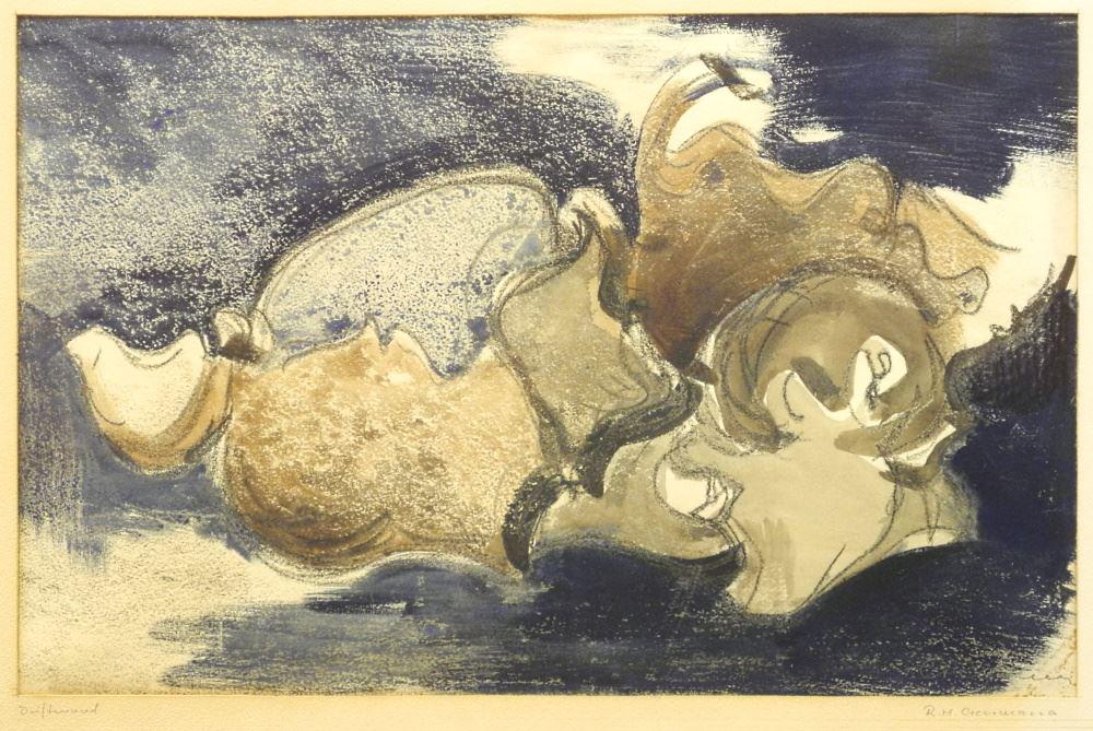 Mixed Media Signed (Richard) Ciccimarra, 11 1/8" x 17 1/8", "Driftwood". (1 of 4)