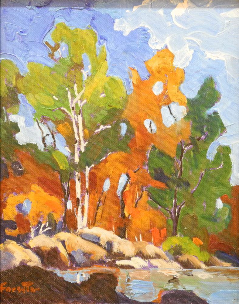 Acrylic on Board signed (Graham) Forsyth, 10" x 8". (1 of 4)