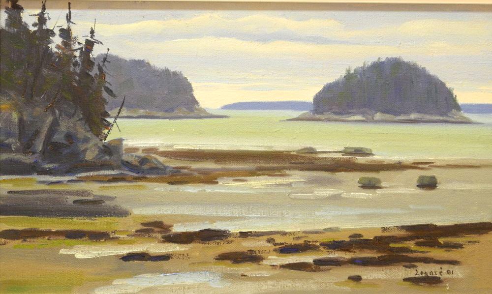 Oil on Canvas signed (Guy) Legare 1981, 11 1/2" x 19 1/2", "West Coast Scene". (1 of 4)