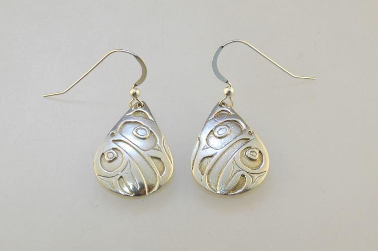Pair of Northwest Coast Silver Earrings Monogramed KT, 6.83gr. (1 of 2)