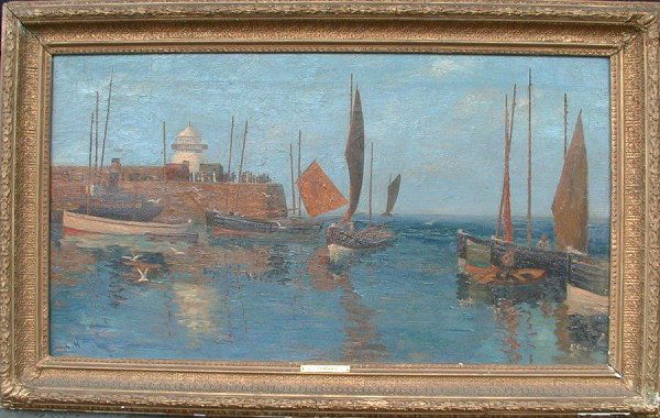 1004: Oil painting on canvas signed L.H., (L.