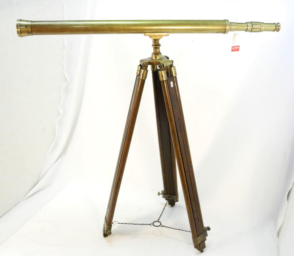 Brass Telescope on Tripod. (1 of 9)