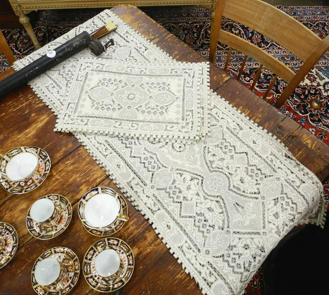 Cutwork Embroidered Table Linens, 2'X4' & 5"x16". (1 of 1)