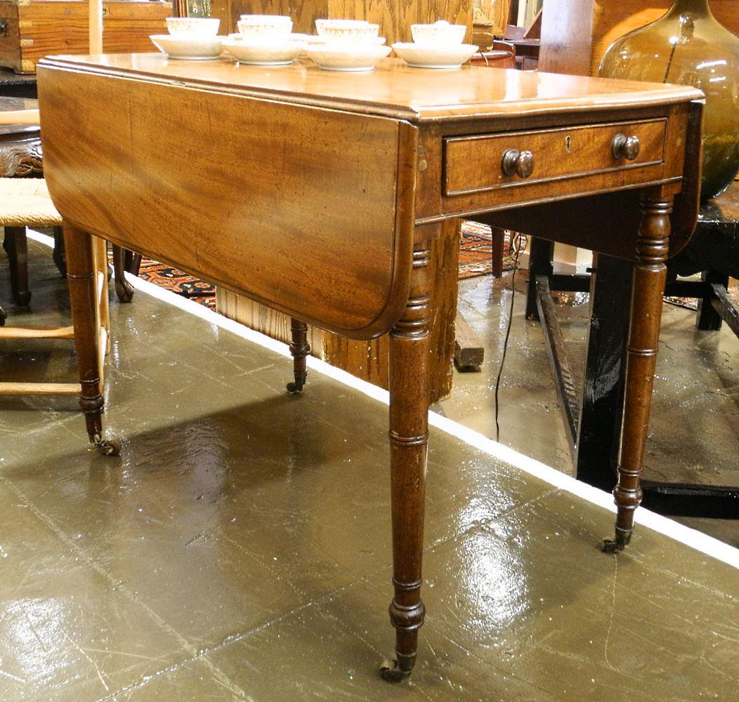 Mahogany Pembroke Table, 28 1/2" x 36" x 21 1/2". (1 of 2)