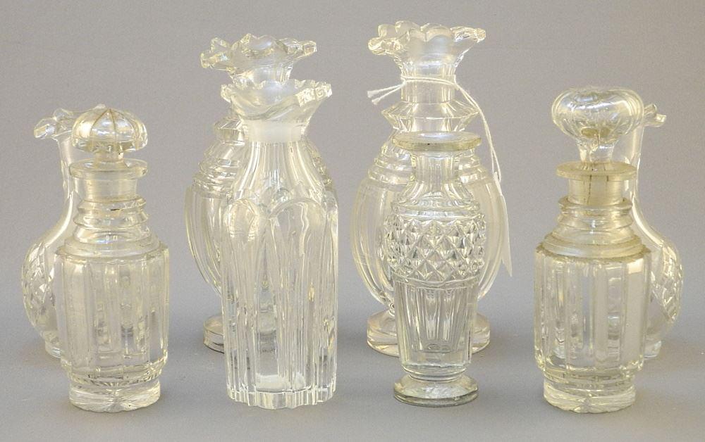 Collection of 8 Small Cruet Bottles, 4 1/2"H. (1 of 3)