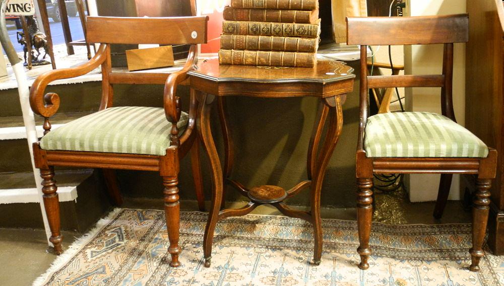 Victorian Mahogany Carver and matching Side Chair.: Victorian Mahogany Carver and matching Side Chair.