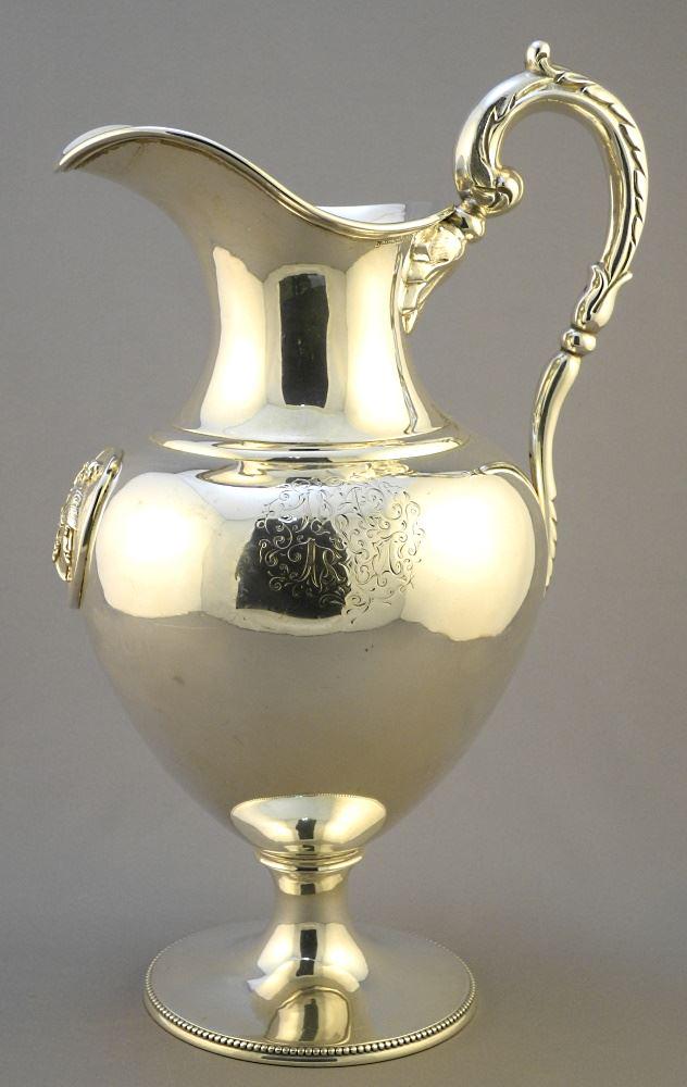Canadian Silver Ewer by Robert Hendry - Montreal, 25th Anniversary Inscription, 11 1/2". (1 of 15)