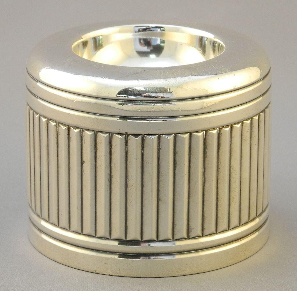 Jean Jacques Cartier London Silver Ash Receiver, 1946, 2 5/16 x 2 7/8" Diameter (1 of 9)