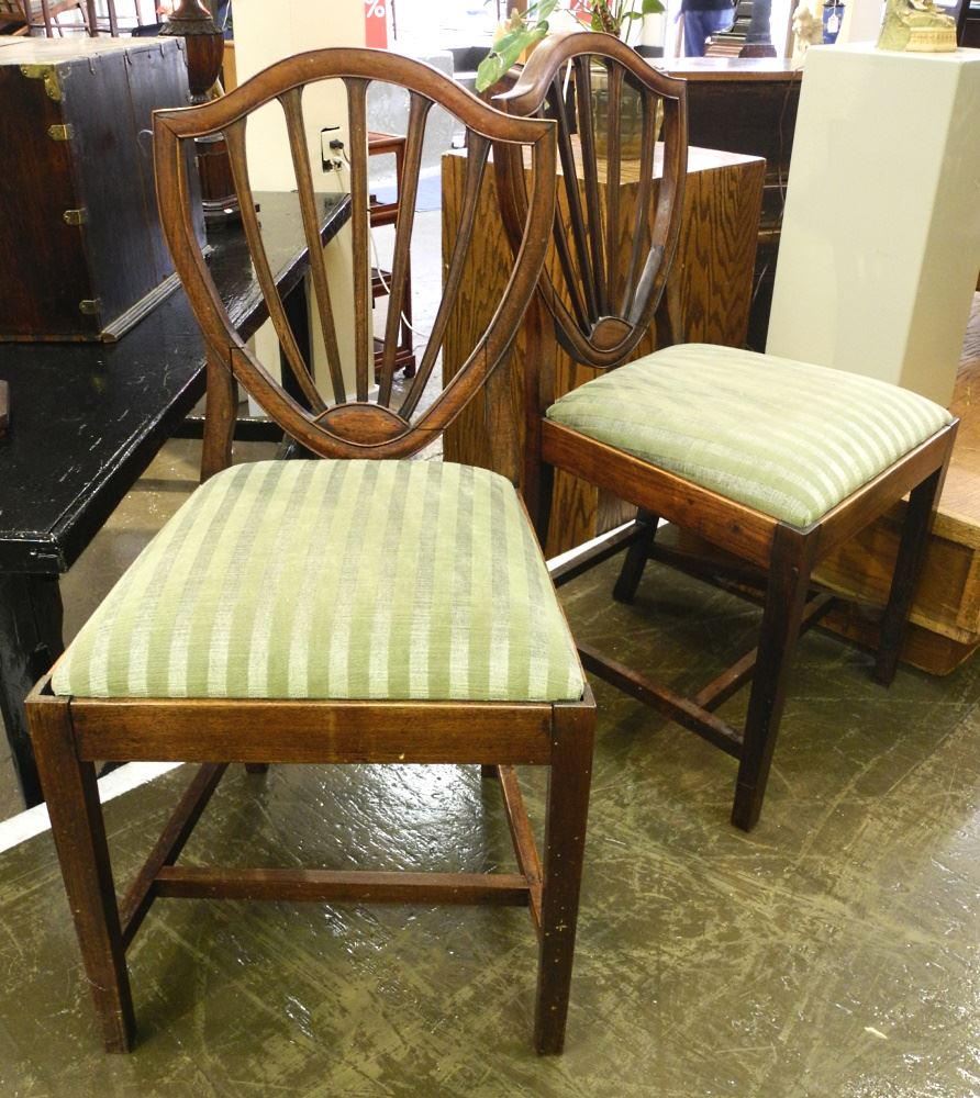 Set of 6 19th Century Asian Rosewood Chairs, With 2 Carvers 27"H. (1 of 5)