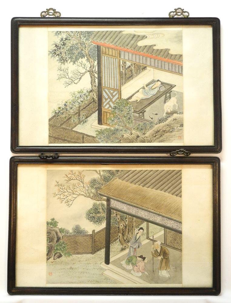 8 Chinese Ink & Colour Paintings, Each Approx. 13" X 16" (Various Subjects). (1 of 10)