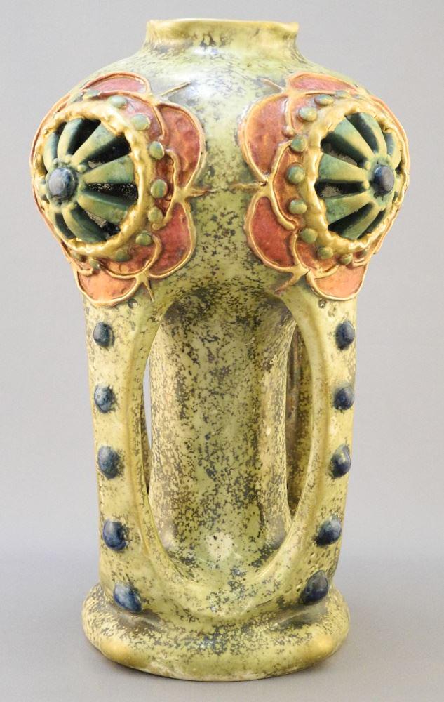 Amphora-Style Pottery Vase, Unmarked 10 5/8" X 6" X 6". (1 of 11)