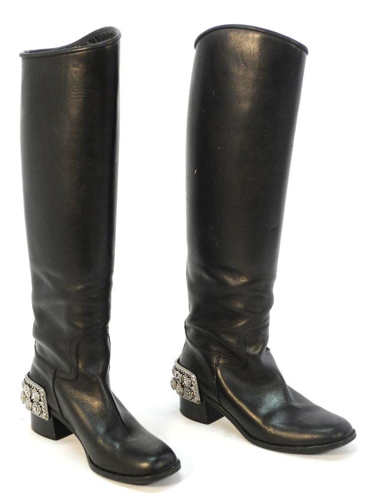 Pair of Chanel Riding Style Boots, Size 9, 1 Loss Noted. (1 of 4)