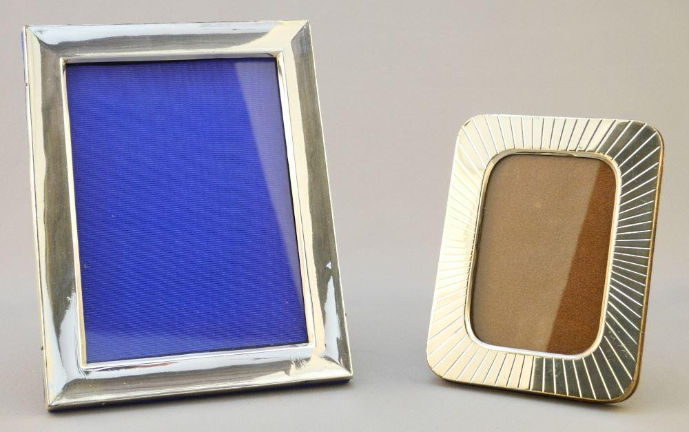 2 Silver Photo Frames, 800 (4 7/8" H) & Sterling (6 5/8" H) . (1 of 2)