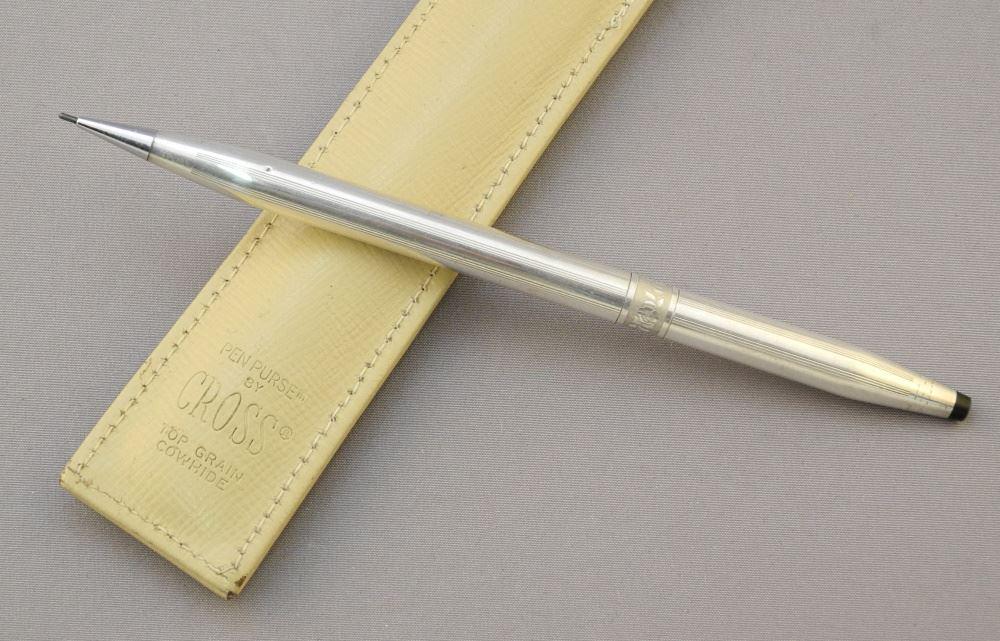 Cross Sterling Silver Mechanical Pencil with Sheath, 18.5 gr.: Cross Sterling Silver Mechanical Pencil with Sheath, 18.5 gr.