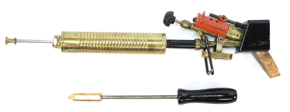 2 Antique Soldering Tools, 19" L. (1 of 4)