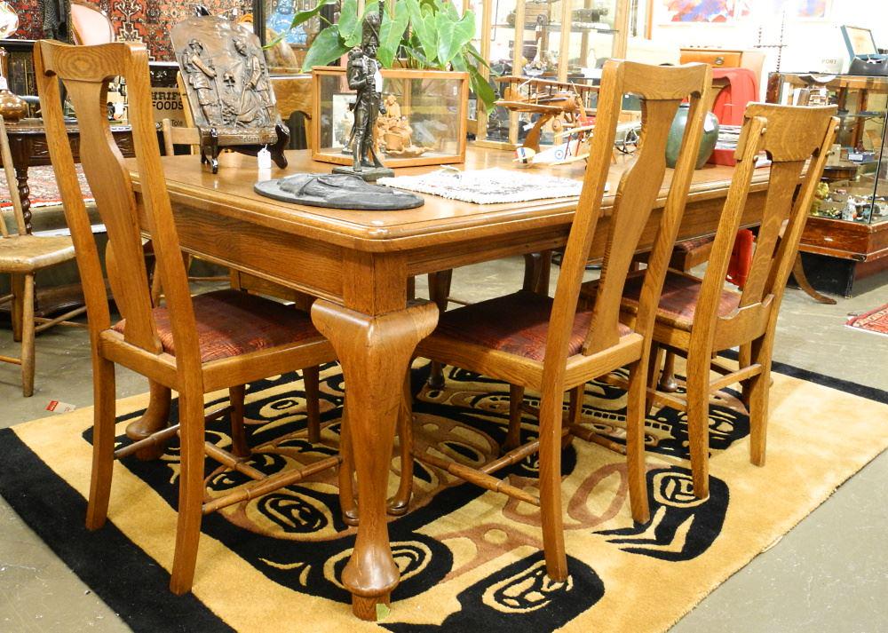 Dining Room Table with 6 Chairs, 69" L (Extended).: Dining Room Table with 6 Chairs, 69" L (Extended).