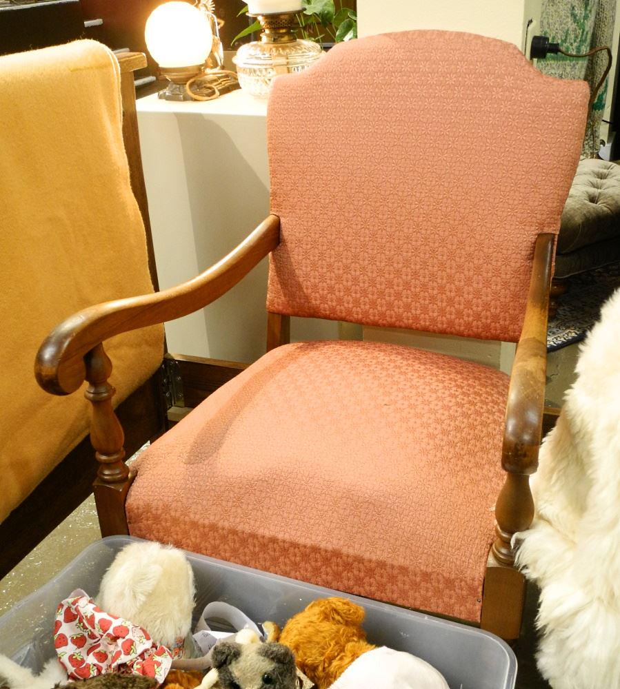 Vintage Canadian Walnut Armchair: Vintage Canadian Walnut Armchair