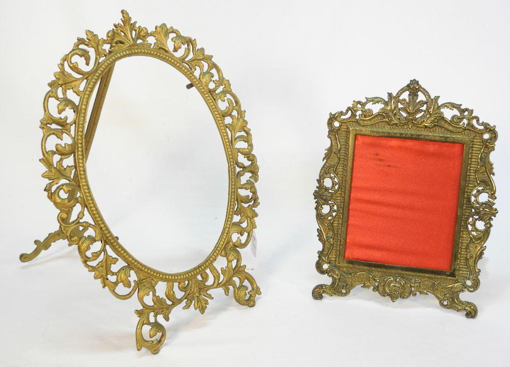 2 Cast Metal Photo/ Mirror Frames, One Damaged,18" x 13 3/4" High. (1 of 2)