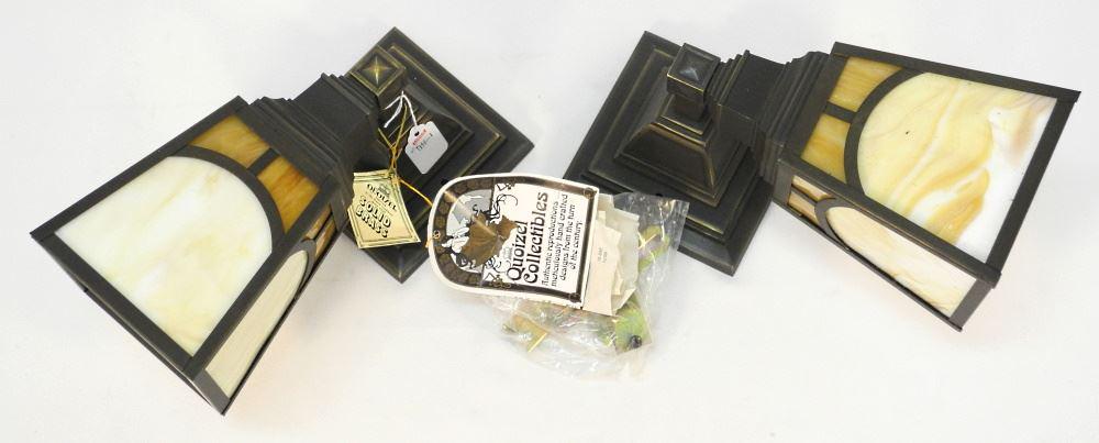 Pair of Contemporary Quoizel Wall Sconces, 11 1/2" x 5" x 7 1/2". (1 of 4)