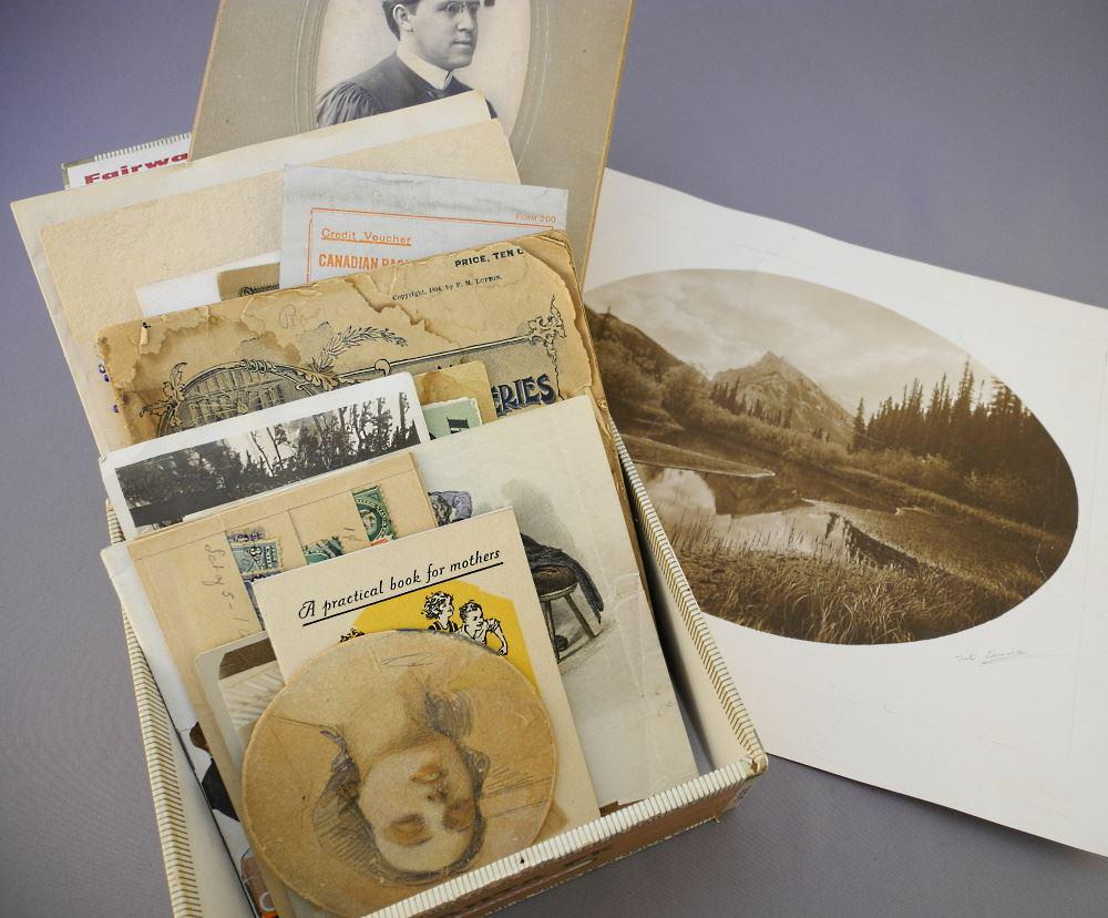 Old Santa Fe Cigar Box & Ephemera, Stamps, Postcards, Photos, CPR, Engravings, etc.: Old Santa Fe Cigar Box & Ephemera, Stamps, Postcards, Photos, CPR, Engravings, etc.