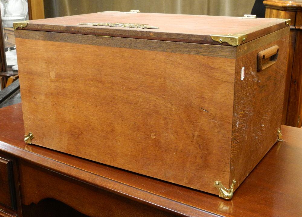 Handmade Wine Box with Dedication Plaque, 11"X19 1/2"X13 1/8".: Handmade Wine Box with Dedication Plaque, 11"X19 1/2"X13 1/8".