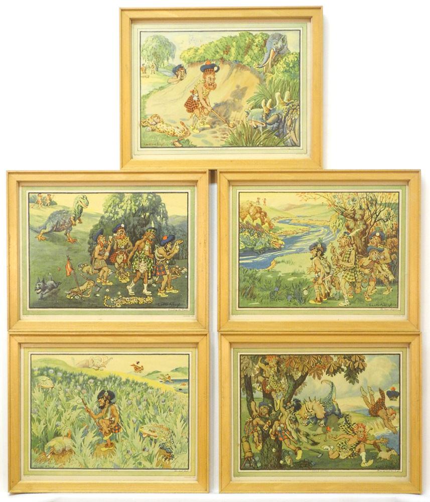 5 Perils of Early Golf after Walter R. Duff, 8 1/2"x 11". (1 of 4)